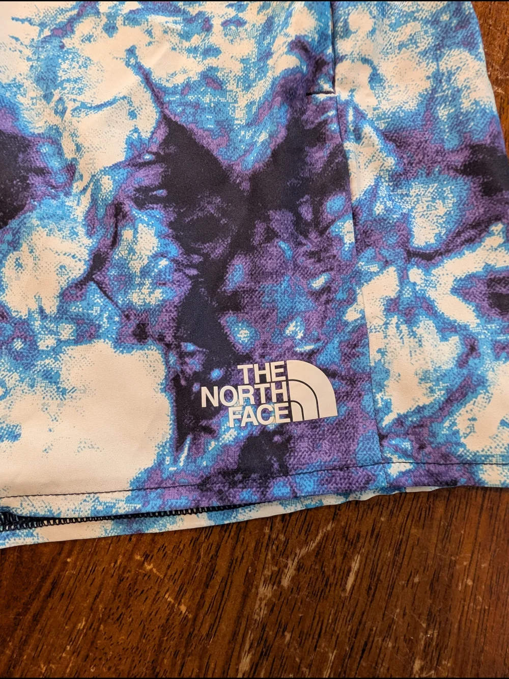 The North Face Girls' Romper Class V Tie Dye Print Size 14/16 Youth Lg BlueWhite